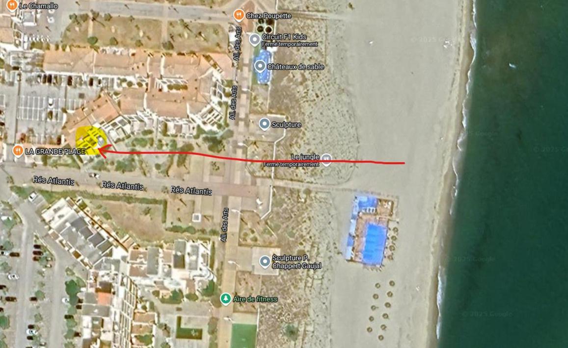 Le Victoria'S Beach Barcares - Parking Prive - Direct Plage - 5 Minutes A Pied Du Lydia - 3 Personnes Le Barcarès Екстериор снимка